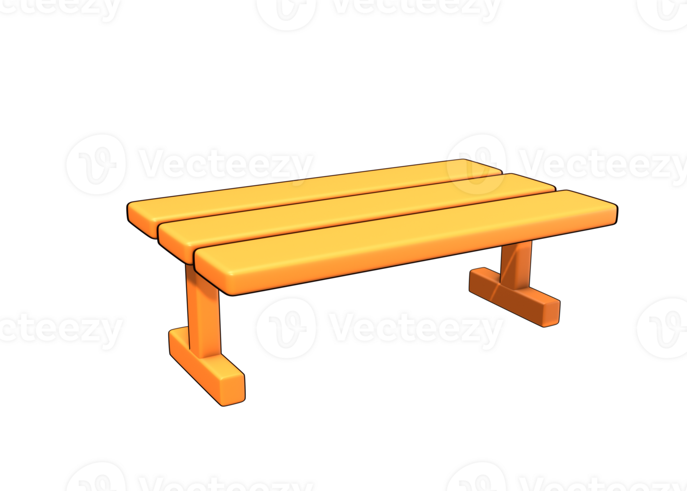 3d wooden chair icon object isolated png