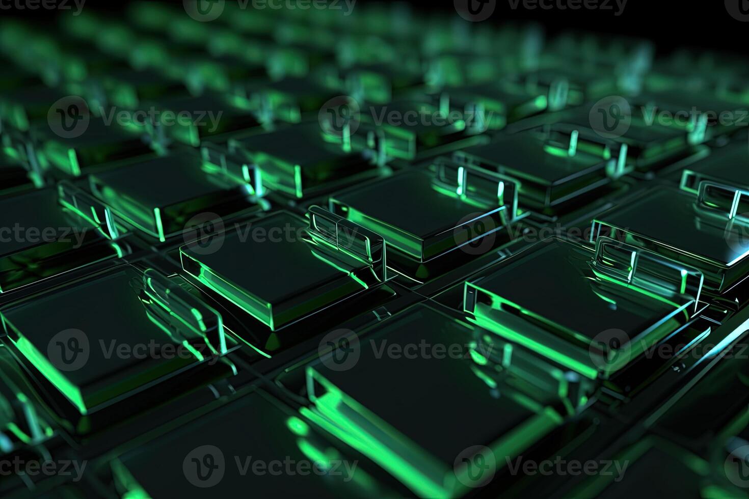 3D Green Cube or Block Texture Abstract Background Created by . photo