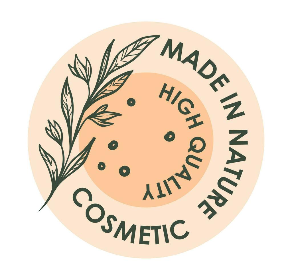 Made in nature, cosmetics of high quality vector