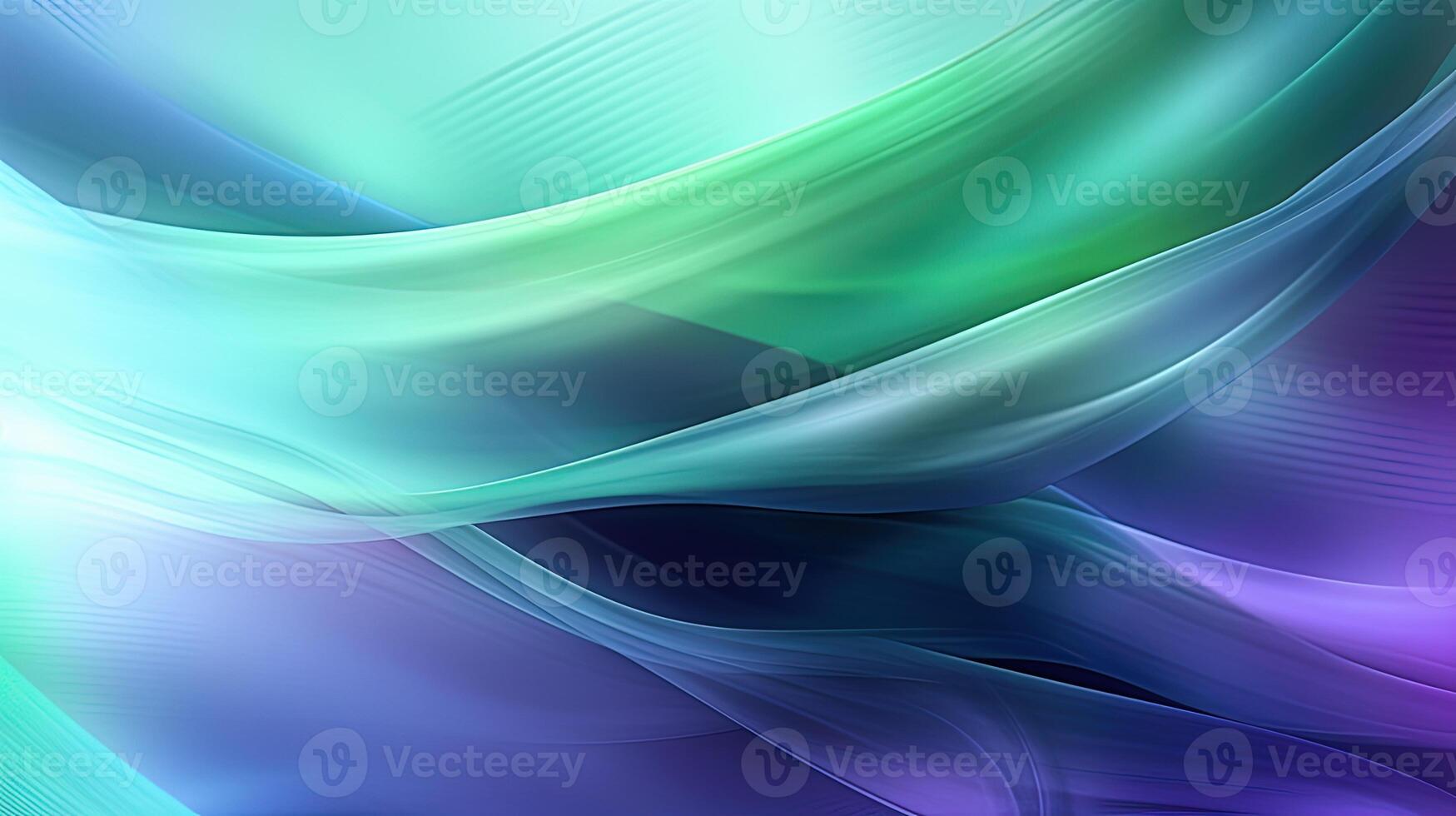 Cool Gradient Colors Blend Together Smoothly to Create Calming Abstract Waves Background. Technology. photo