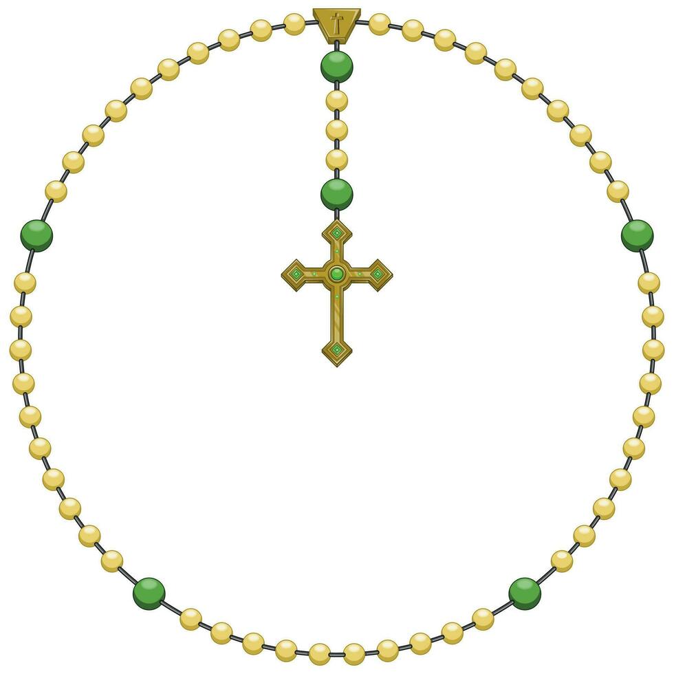Vector Design of rosary with cross