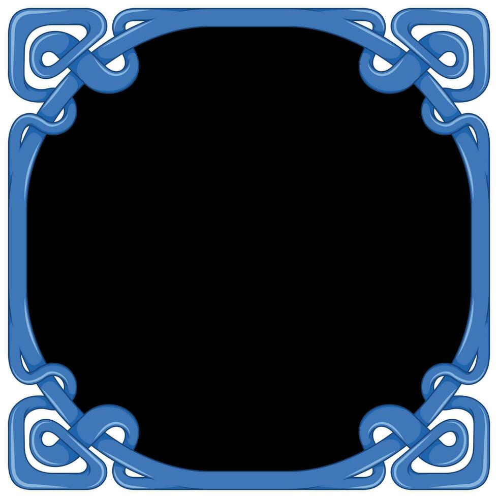 Intertwined lines frame vector design