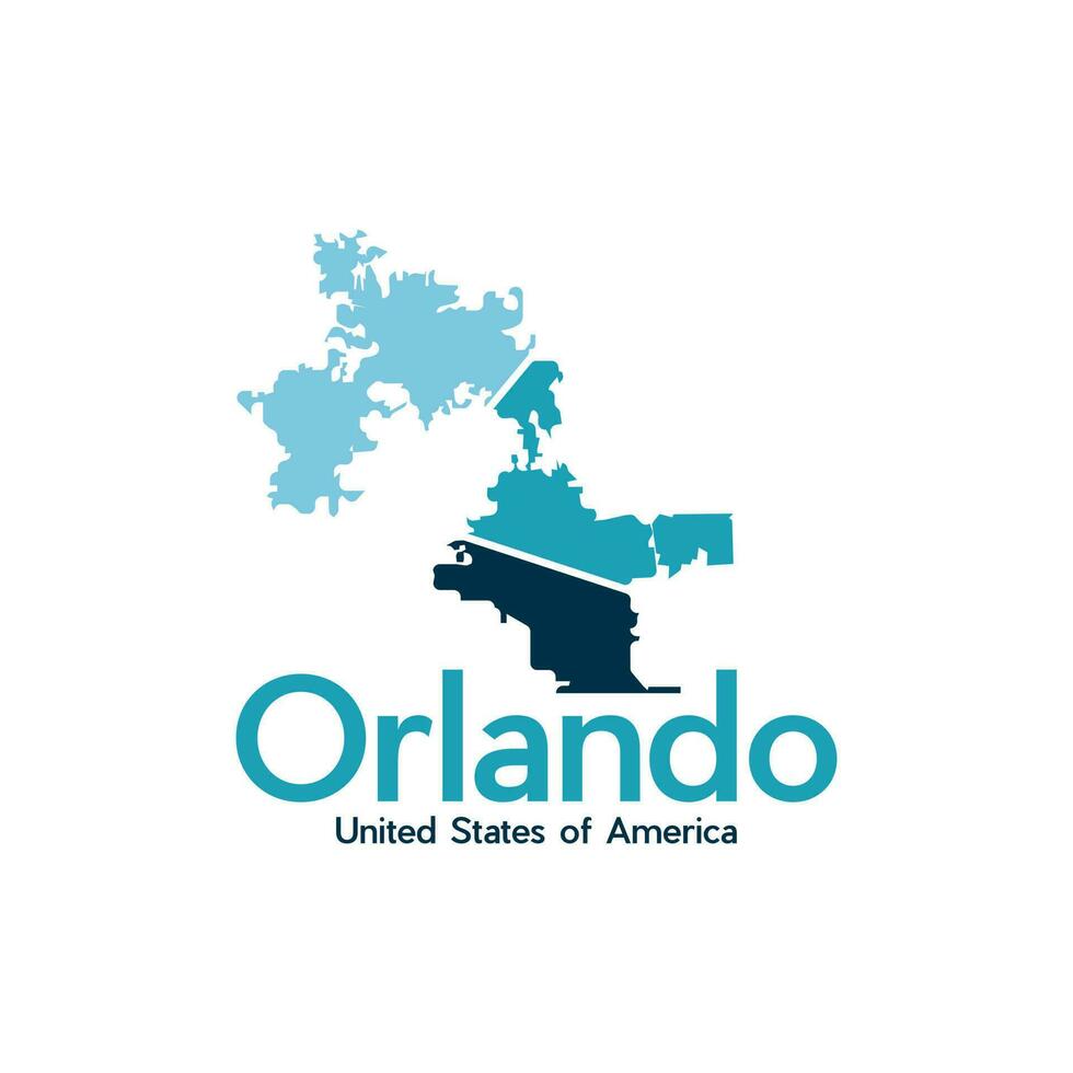Orlando City Map Illustration Creative Design vector