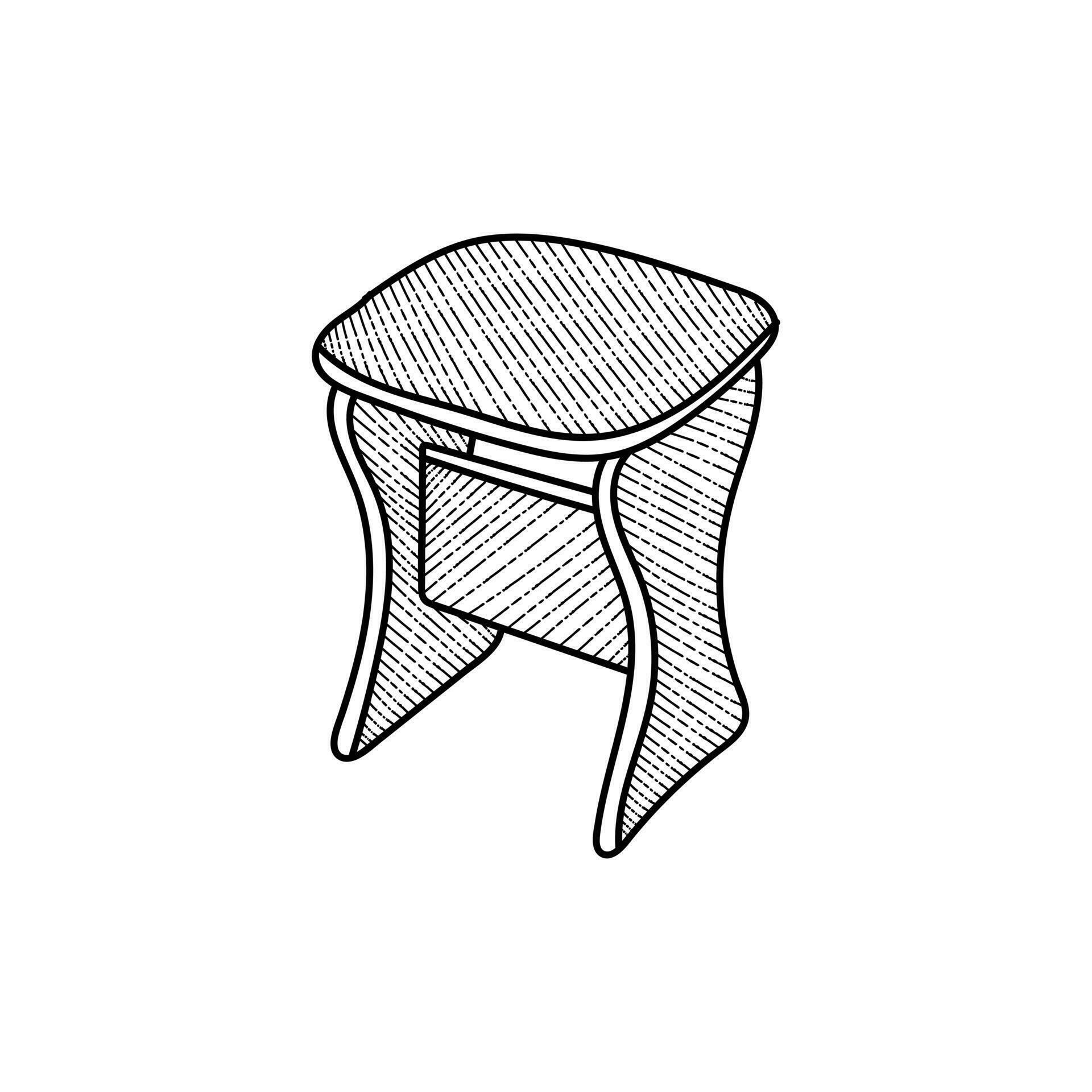 Comfortable Chair Line Art Illustration Creative Design 24031962 Vector