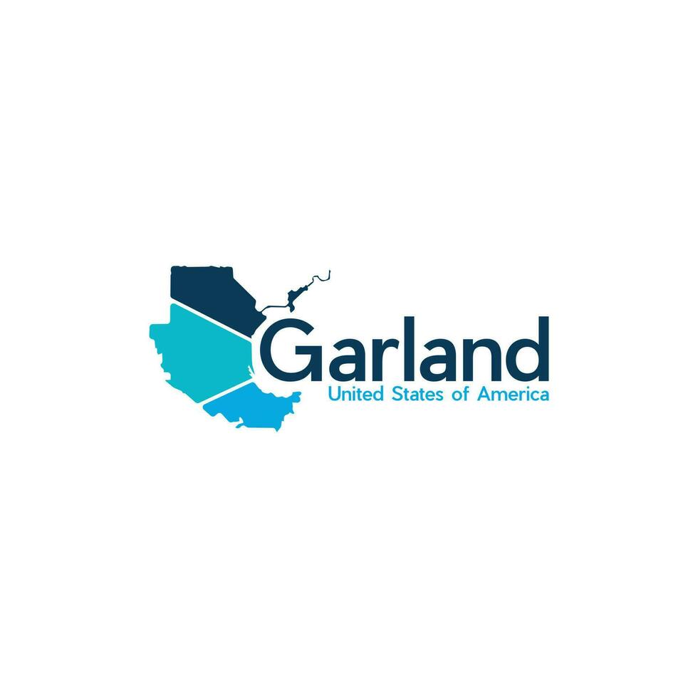 Garland City Map Modern Creative Logo vector