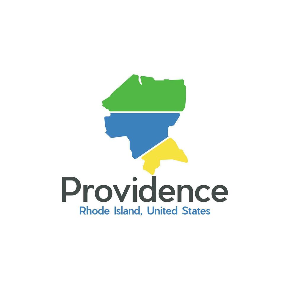 Providence City Map Geometric Modern Logo vector