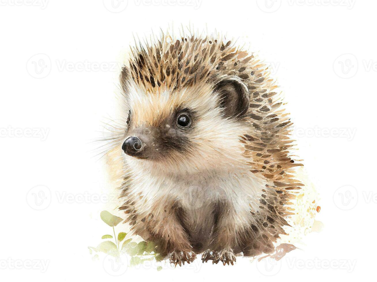 Hedgehog baby. Generative AI photo