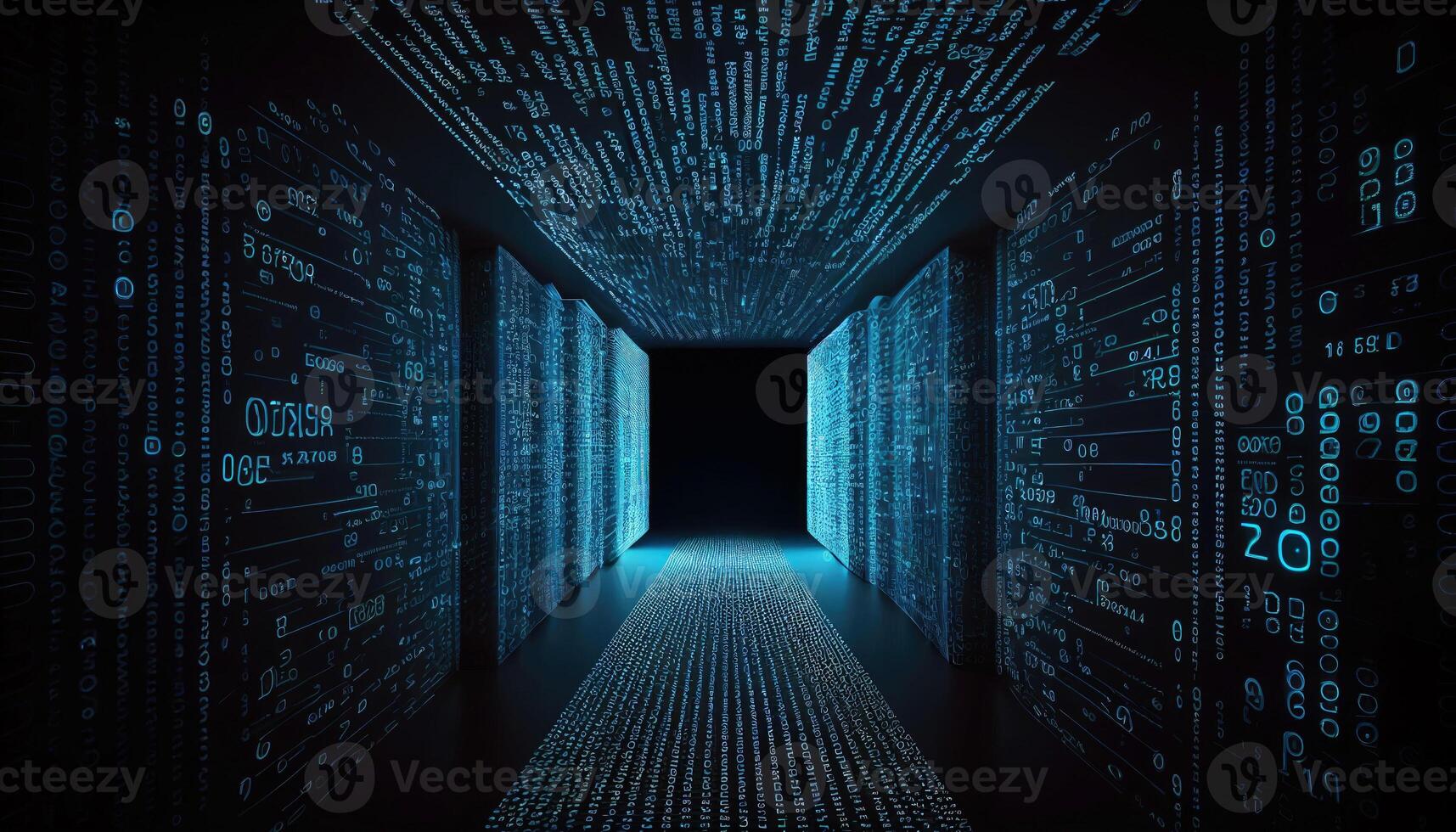 Digital technology tunnel. photo
