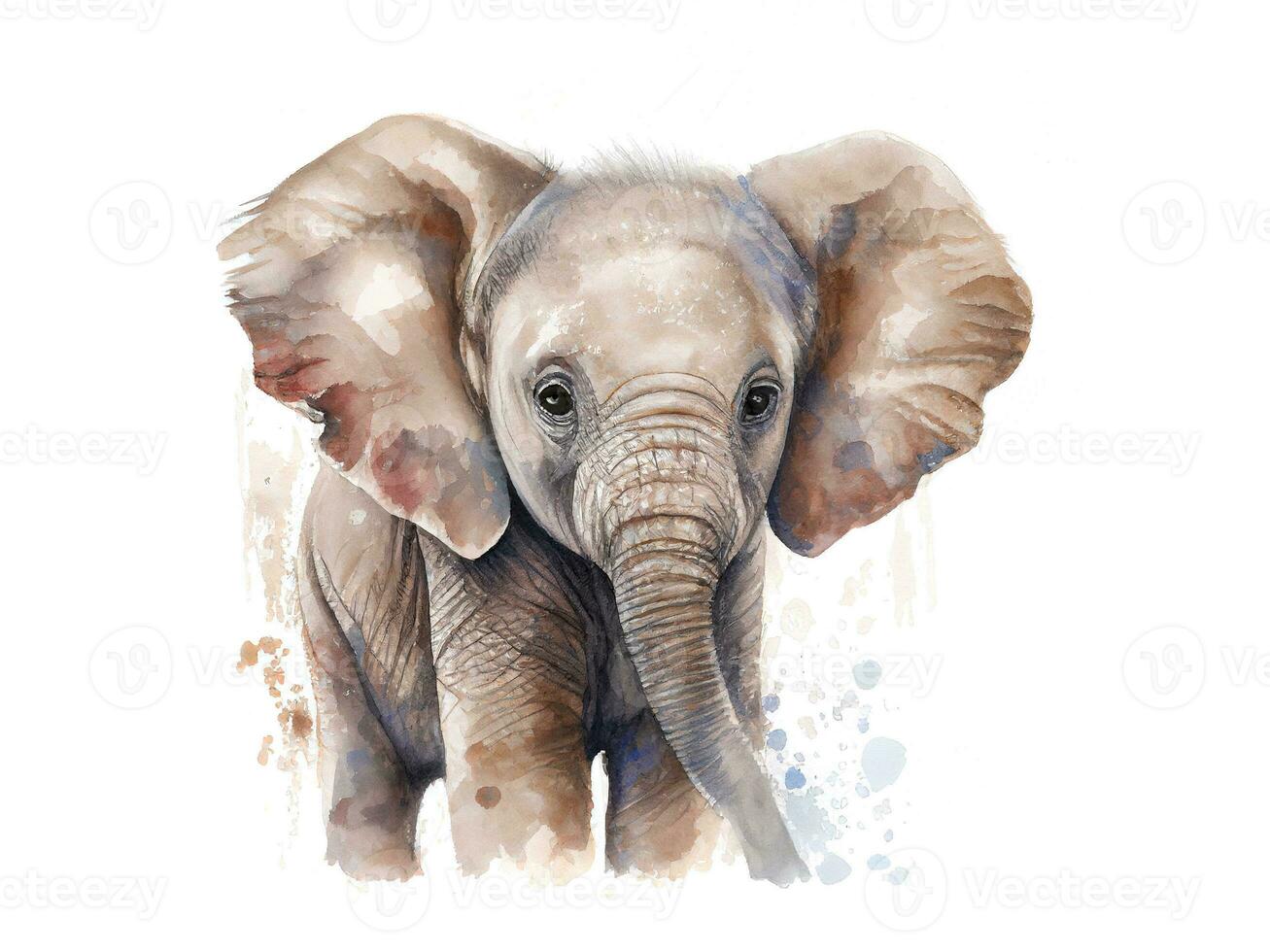 Elephant baby. Generative AI photo