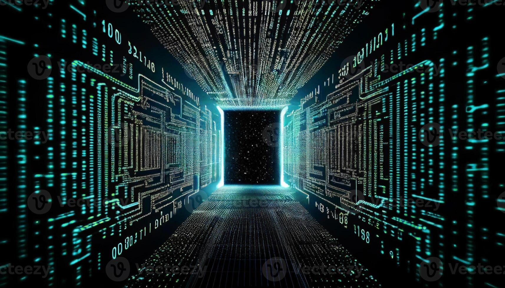 Digital technology tunnel. photo