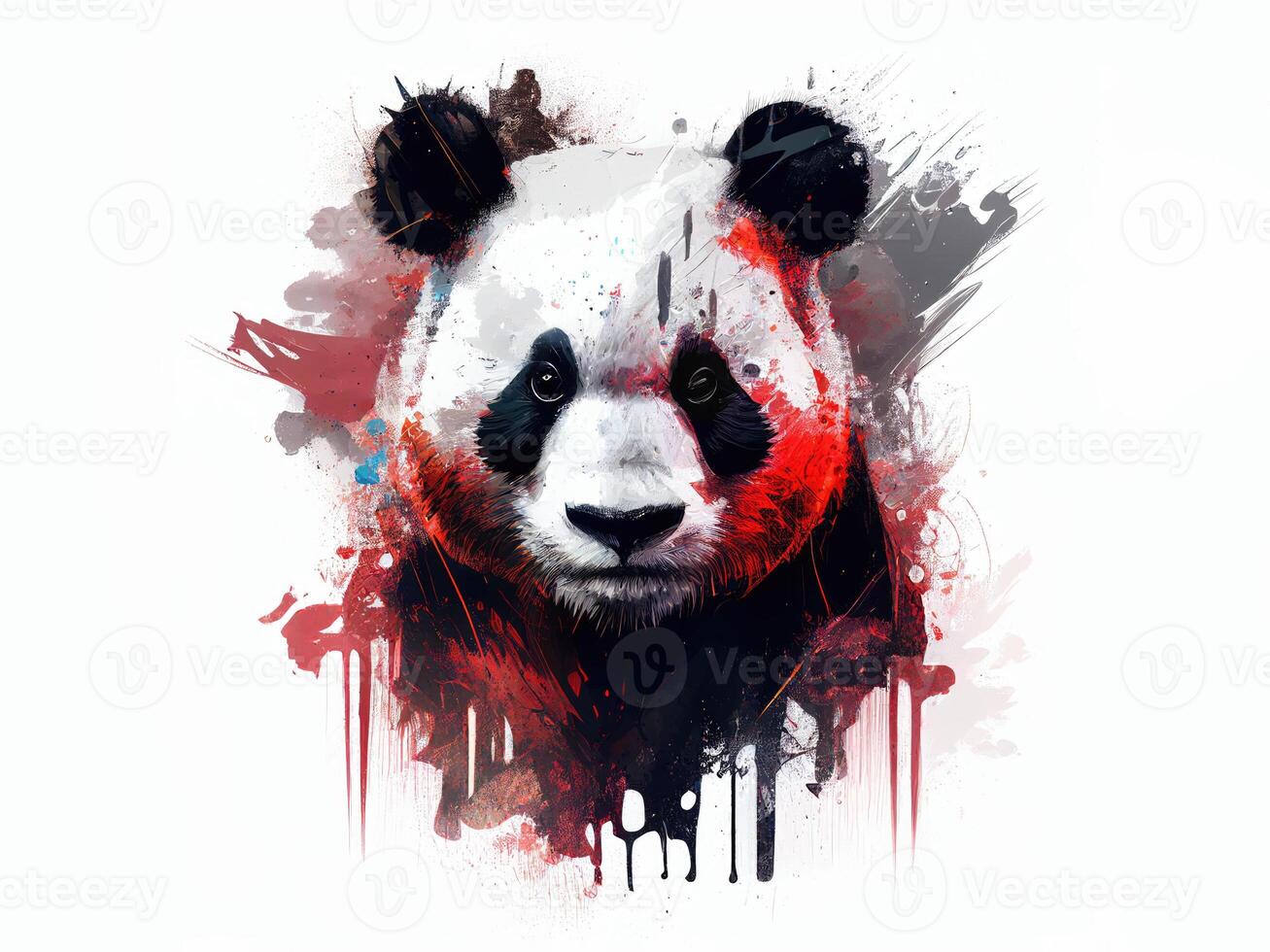 panda rostro. generativo ai foto