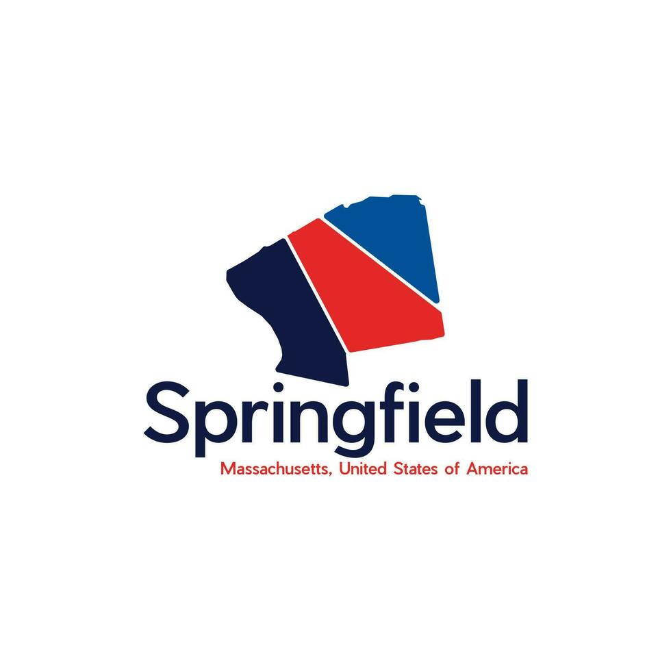 Springfield USA City Colorful Geometric Creative Logo vector