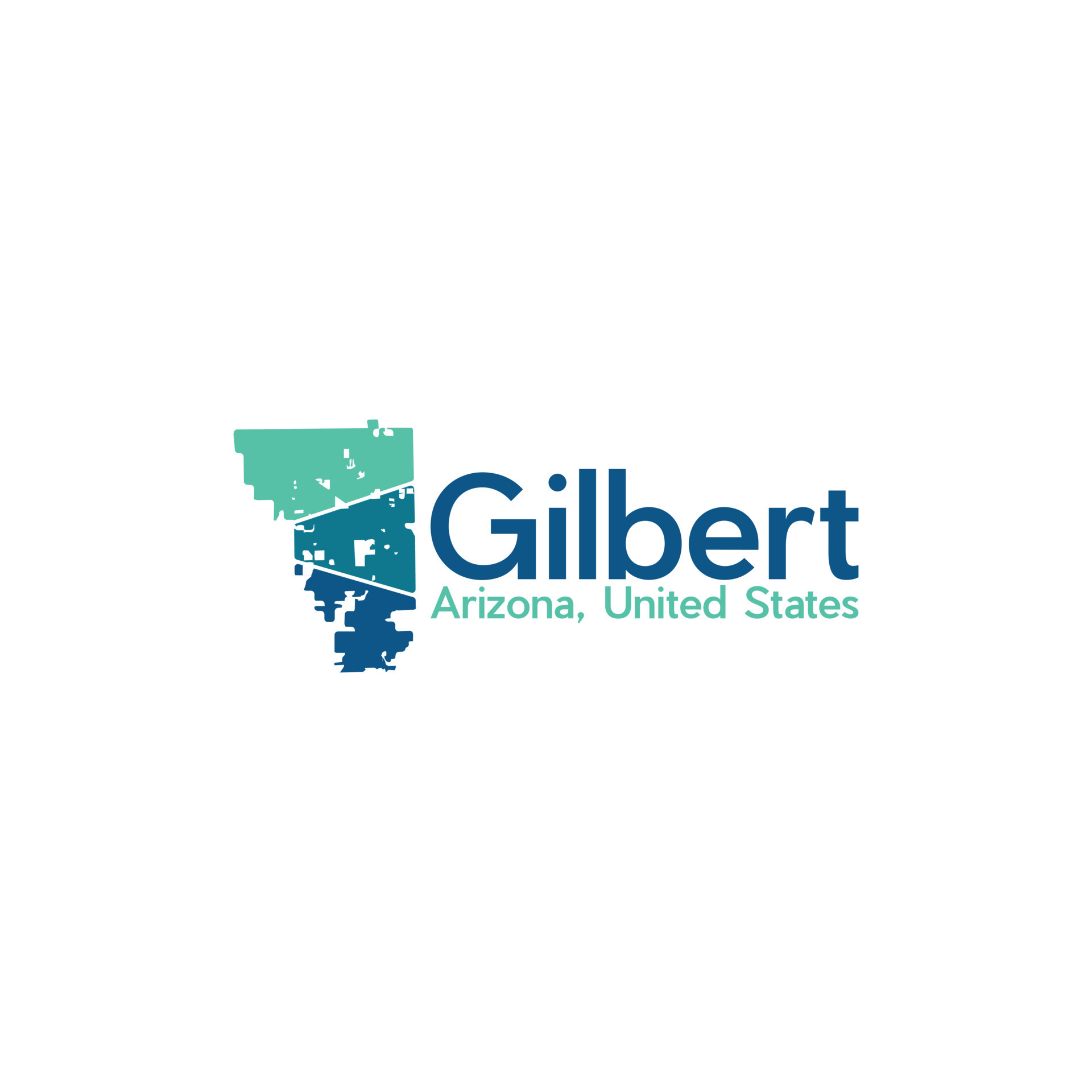 Map Of Gilbert City Geometric Creative Design 24032457 Vector Art at