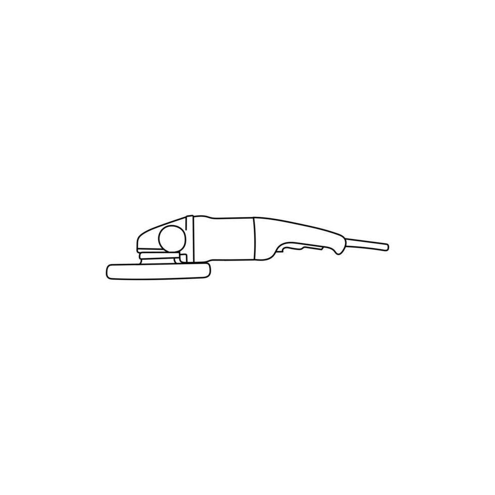 large angle grinder Machine Line Creative Design vector