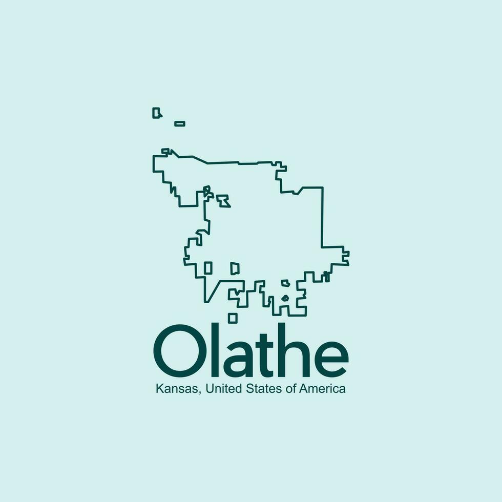 olathe Kansas ciudad unido estados mapa ilustración creativo diseño vector