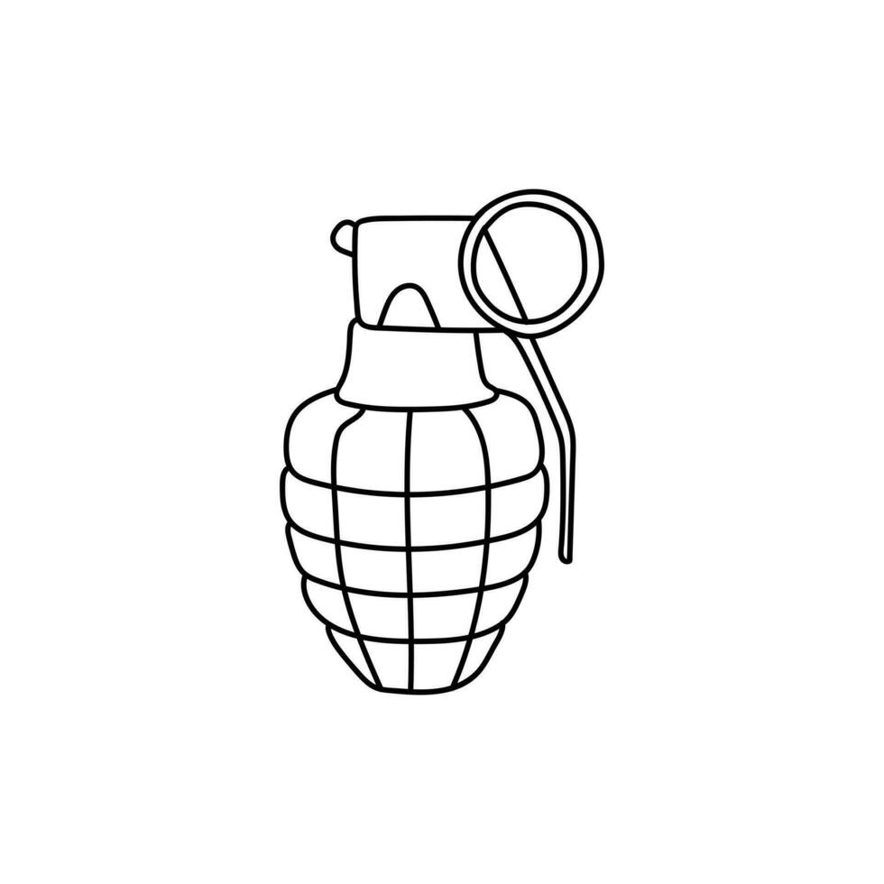 Hand Grenade Line Modern Creative Logo vector