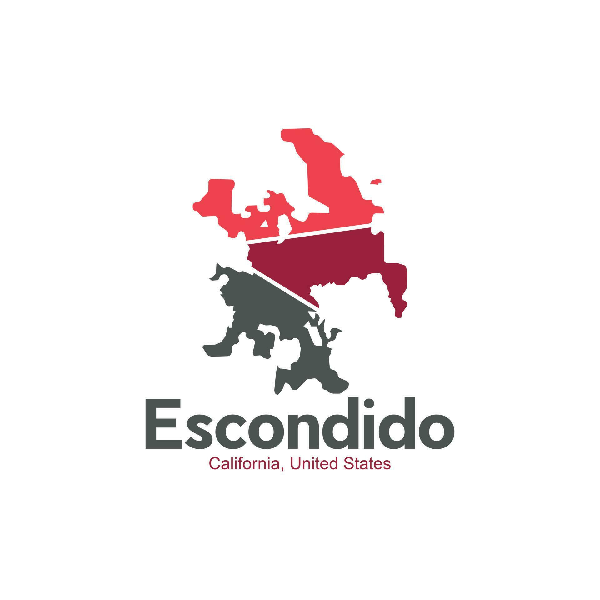 Map Of Escondido California City United States Creative Logo 24032709 Vector Art at Vecteezy