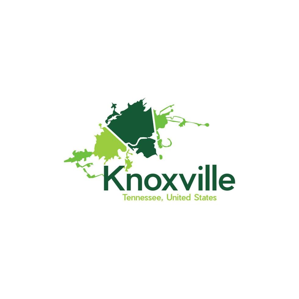 Map Of Knoxville City Geometric Creative Design vector