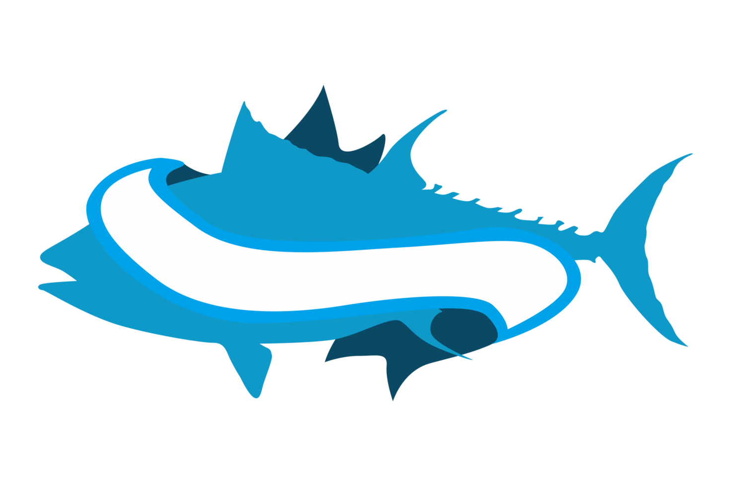 Tuna Silhouette Fish Logo Icon With Transparent Background png