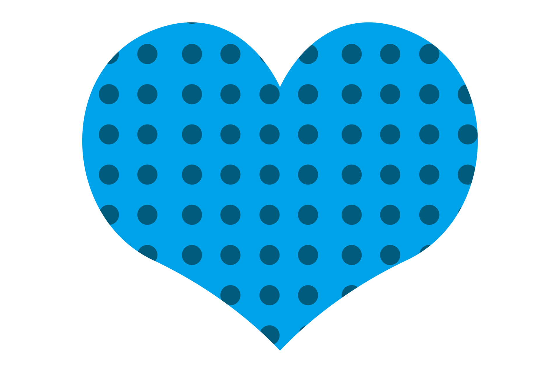 Blue Love with Dots Pattern With Transparent Background 24032746 PNG