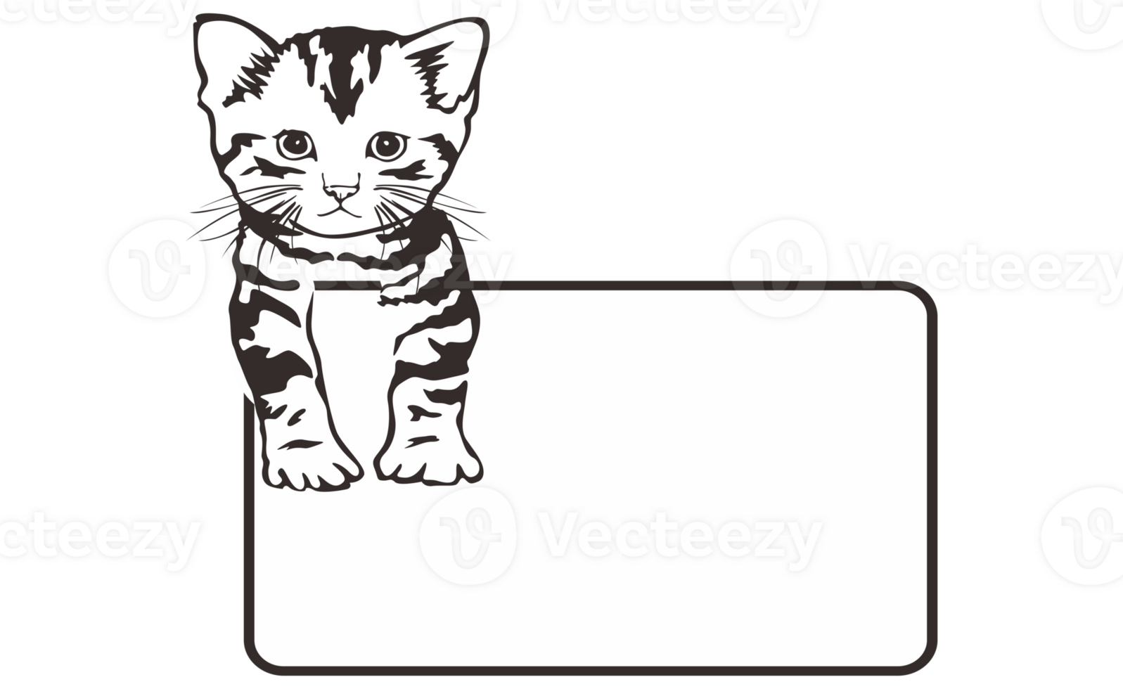 Room Name Plate With Cute Cat Theme On Transparent Background png