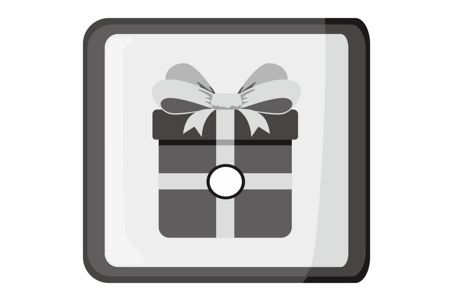 Christmas Gift Box Icon With Transparent Background png