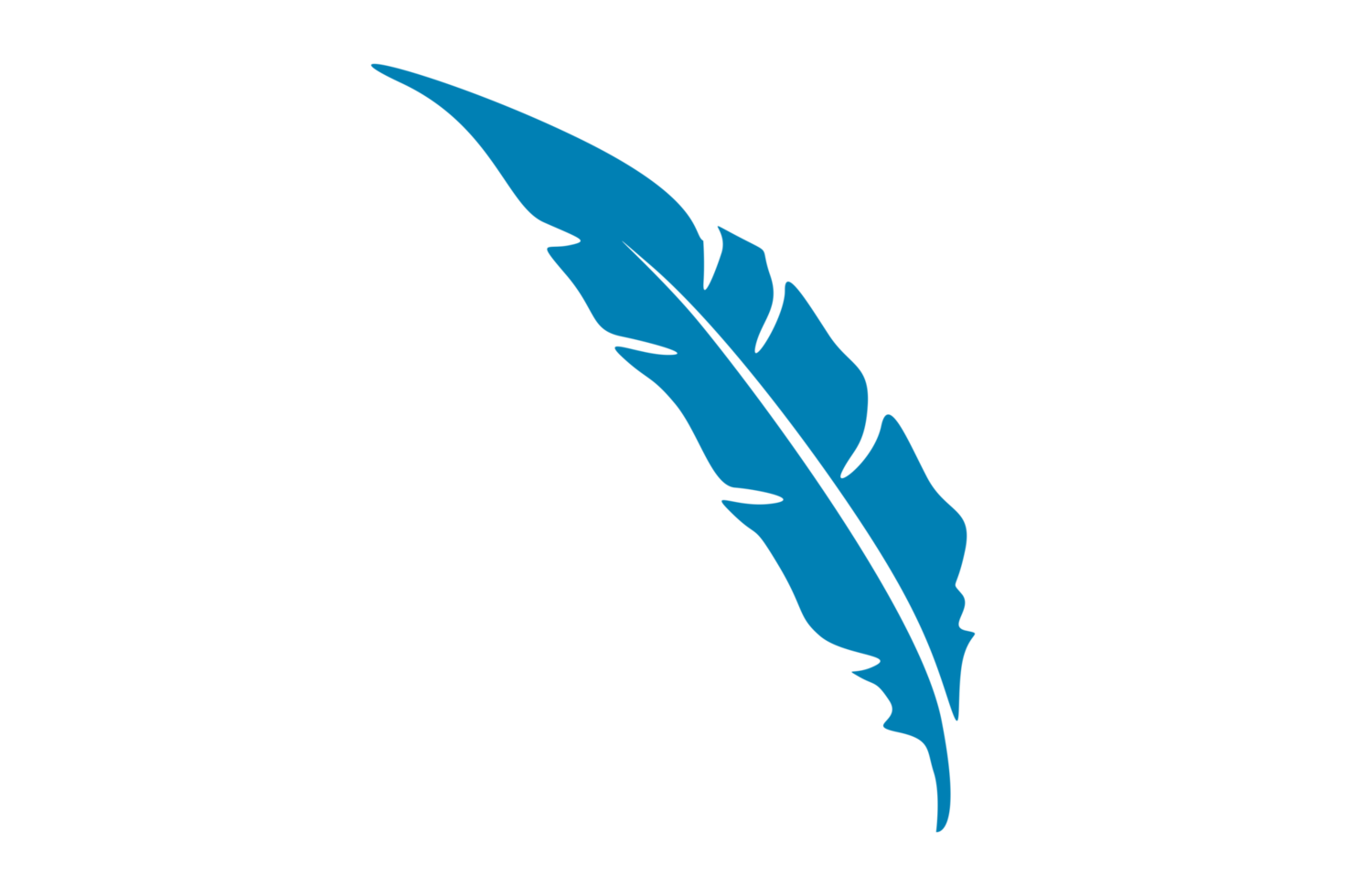Blue Bird Feathers Ornament With Transparent Background png