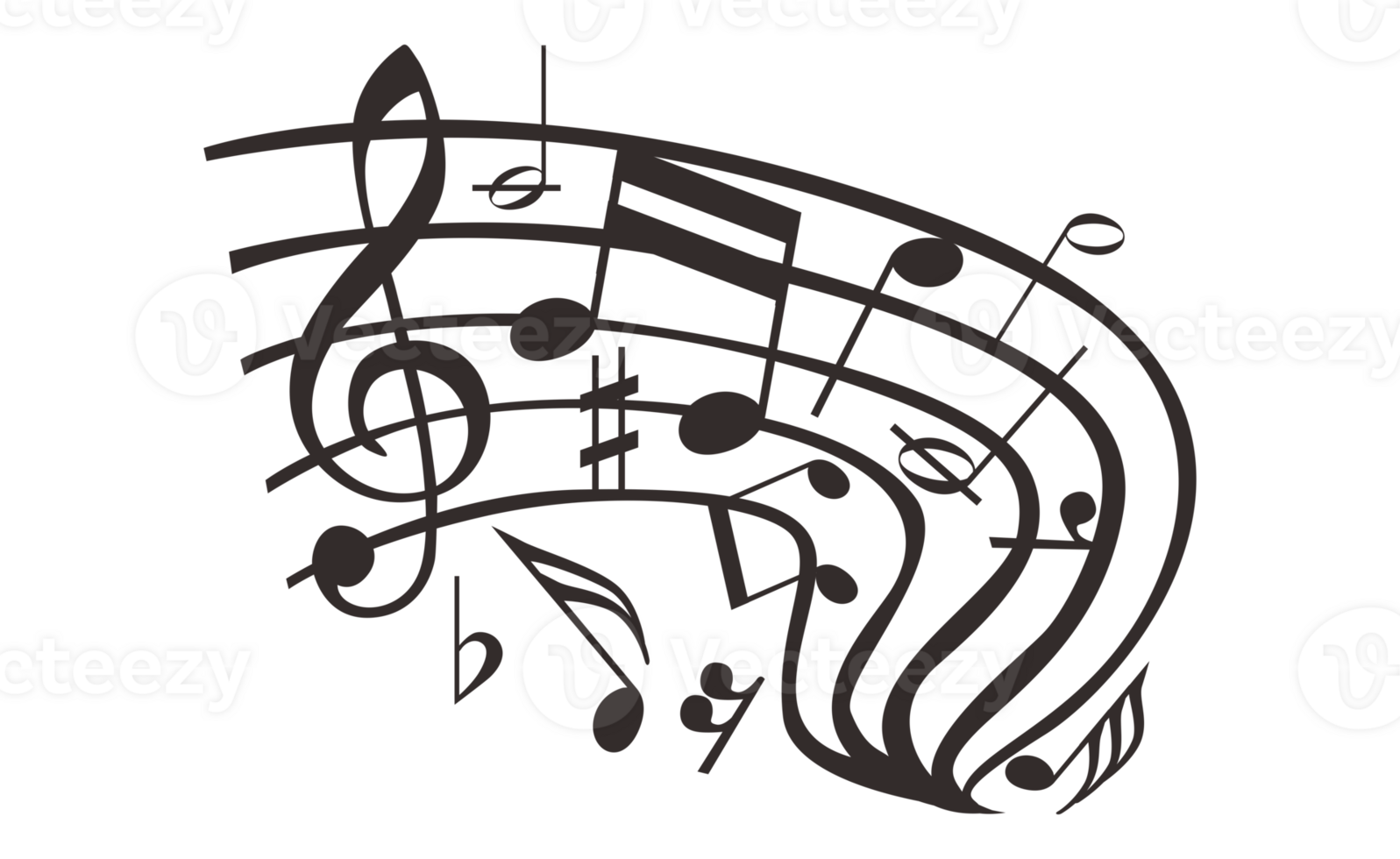 Music Tones  with transparent background png