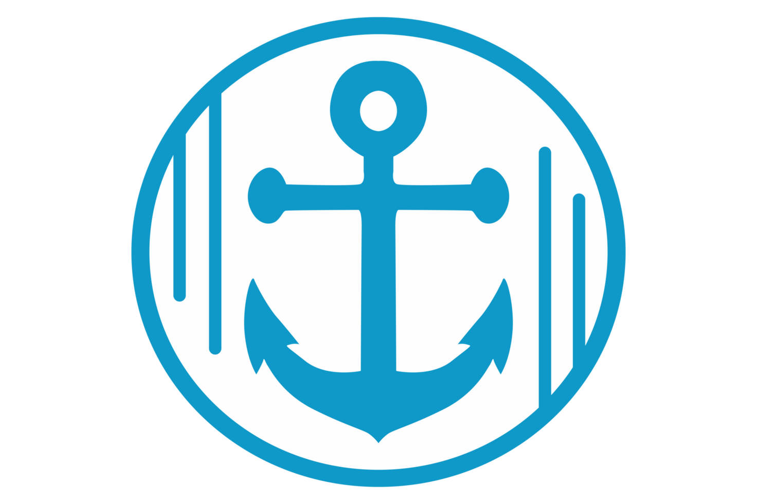 Blue Navy Anchor Logo icon With Transparent Background 24032825 PNG