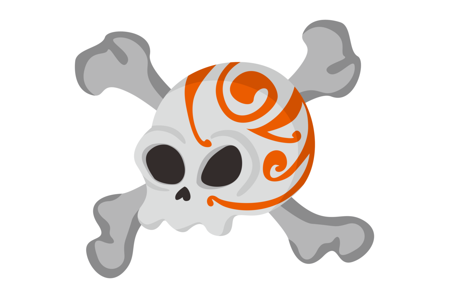 Tattooed skull On Transparent Background png
