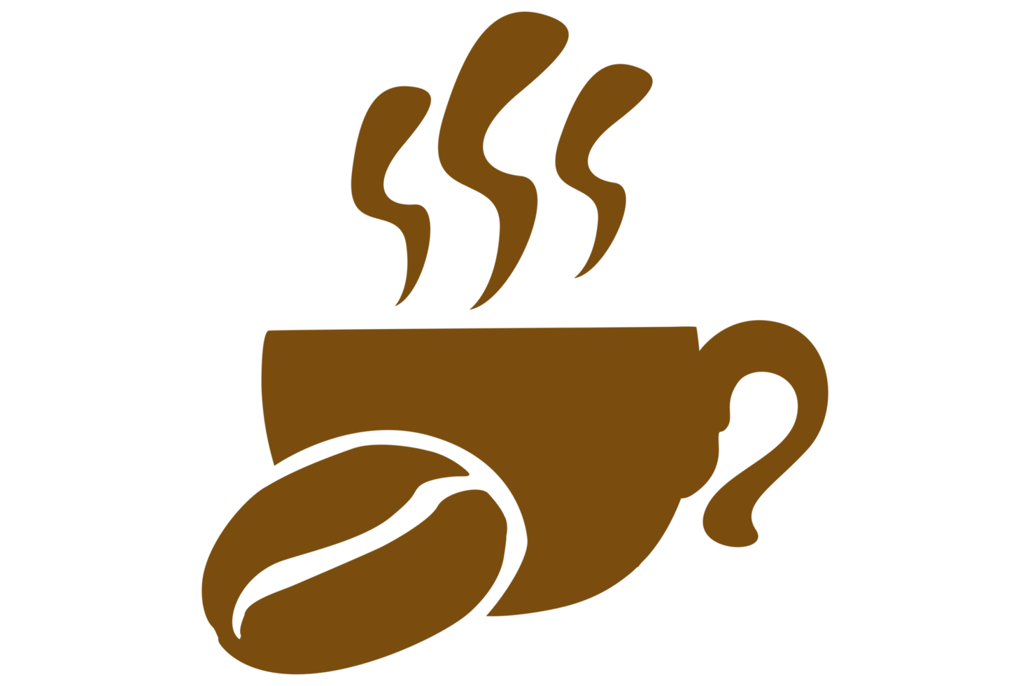 café frijol logo en transparente antecedentes png