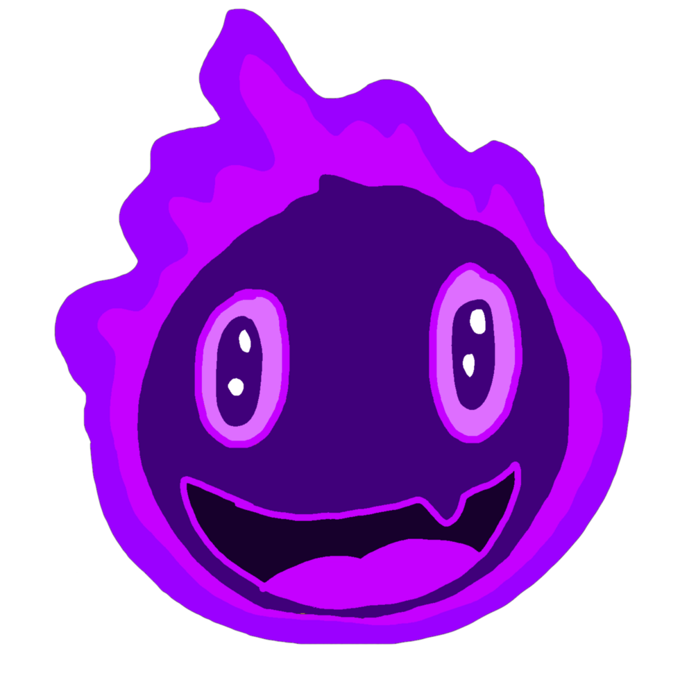 Object Cartoon Character - Purple Fire Ball With Transparent Background png