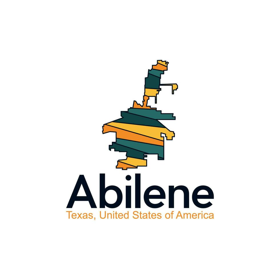 Abilene Texas City Map Illustration Creative Design vector