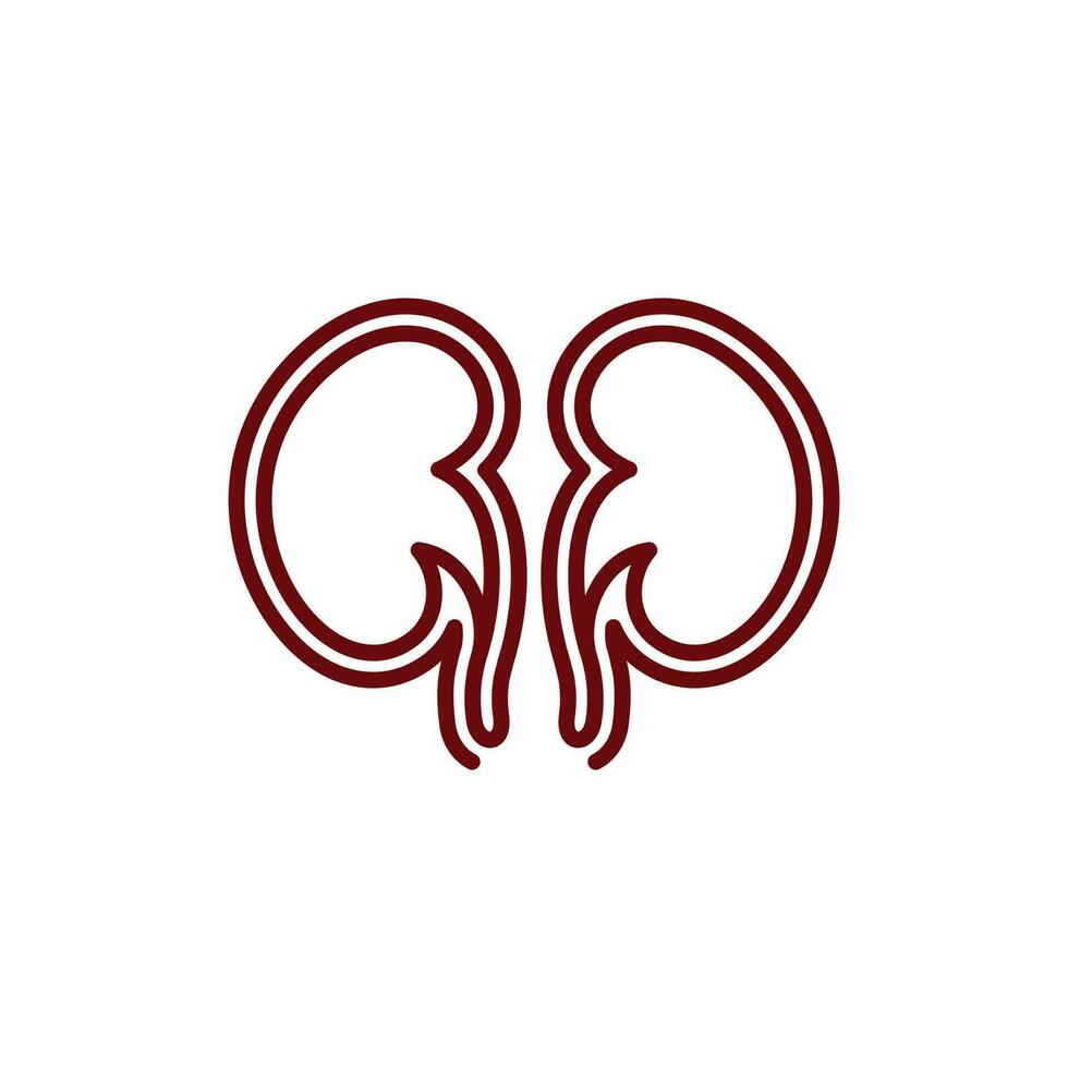 Kidney Care Line Art Modern Creative Logo vector