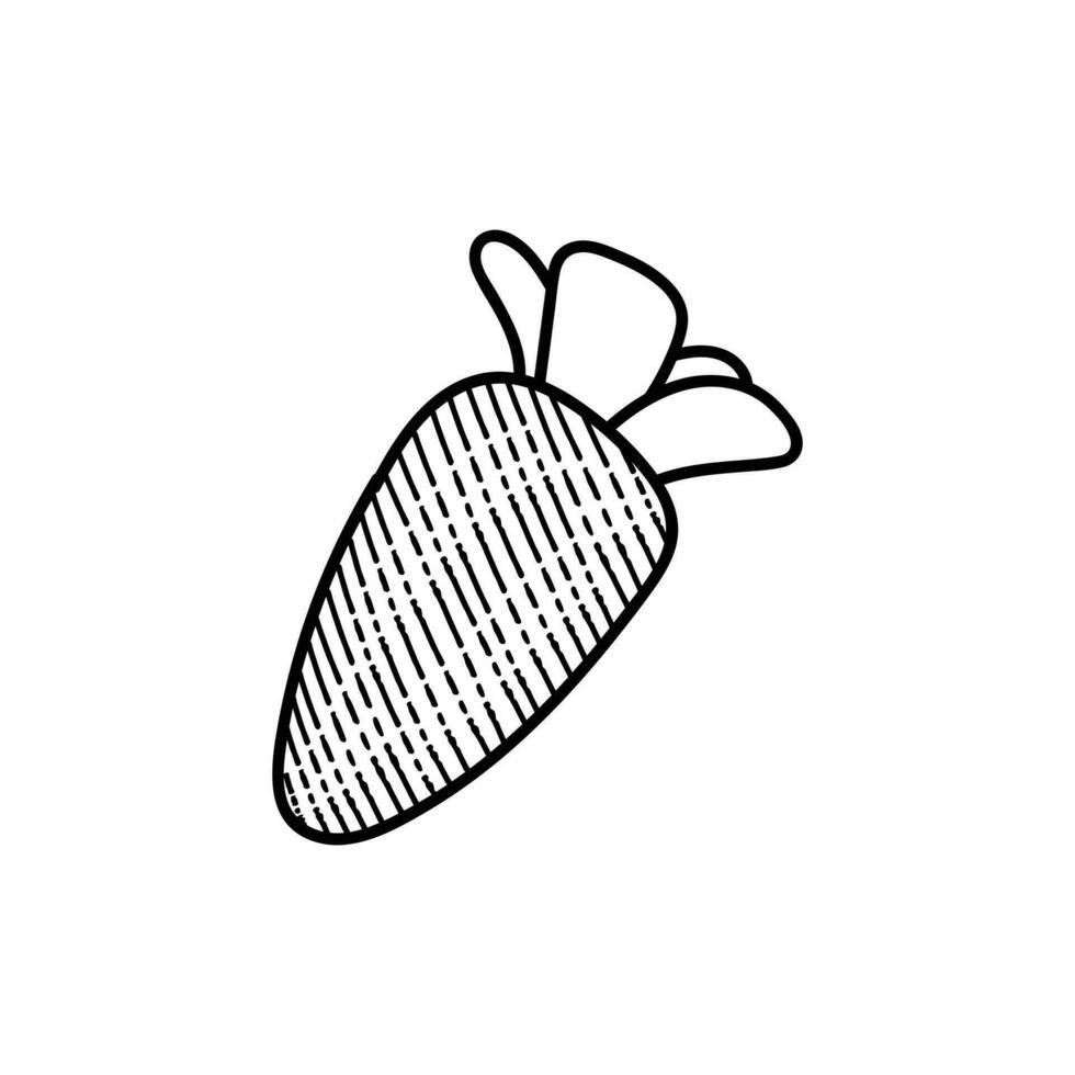 Carrot Vegetable Line Art Illustration Creative Logo vector