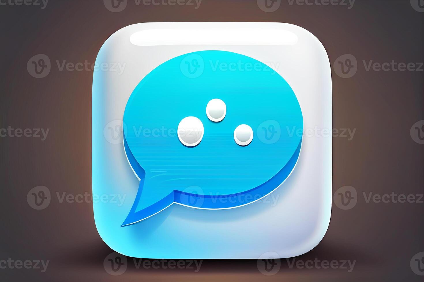 Button chat bot, internet message box. photo