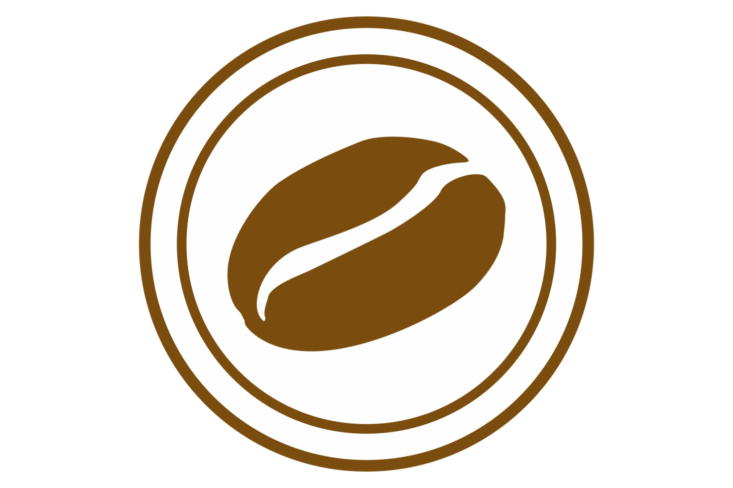 café haricot logo sur transparent Contexte png