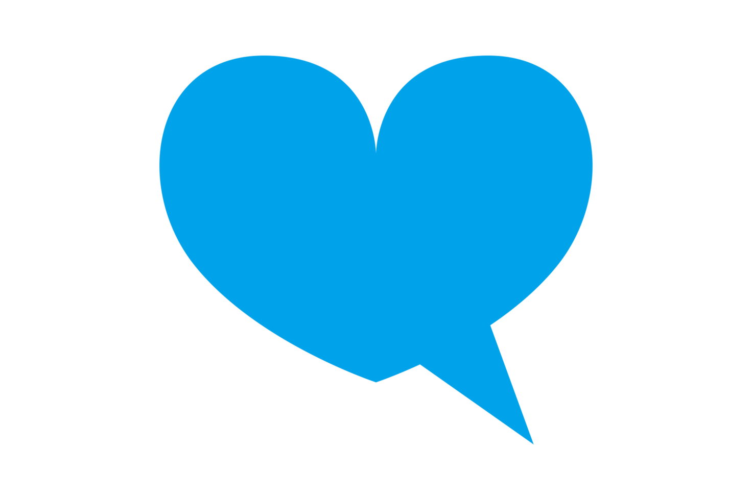 Blue Love Chat Icon with Dots Pattern With Transparent Background png