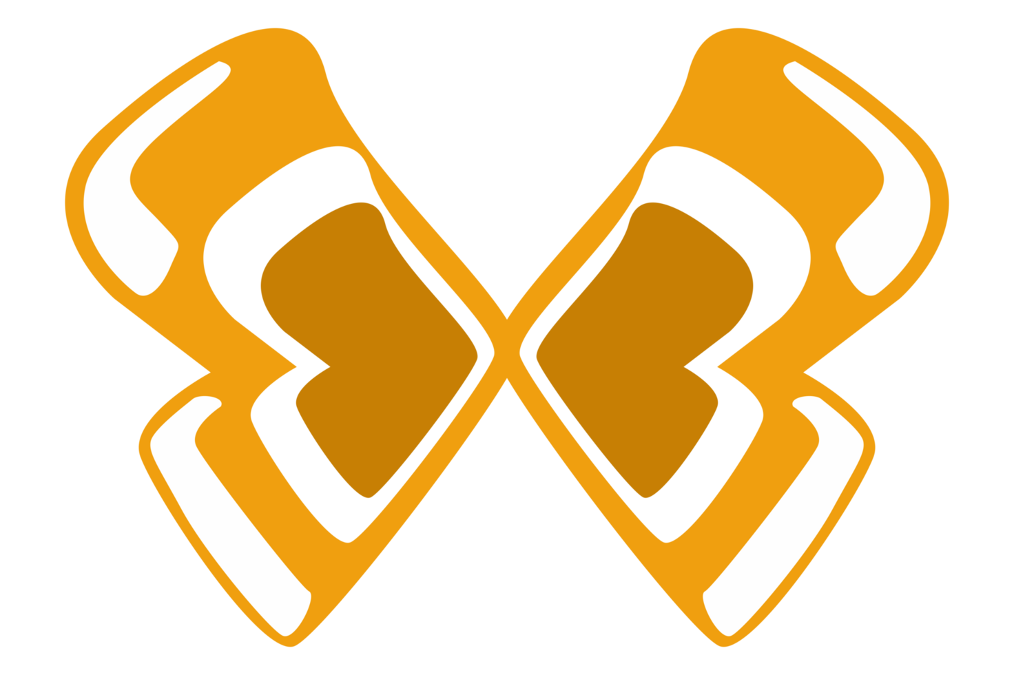 Simple Yellow Butterfly Ornament With Transparent Background png