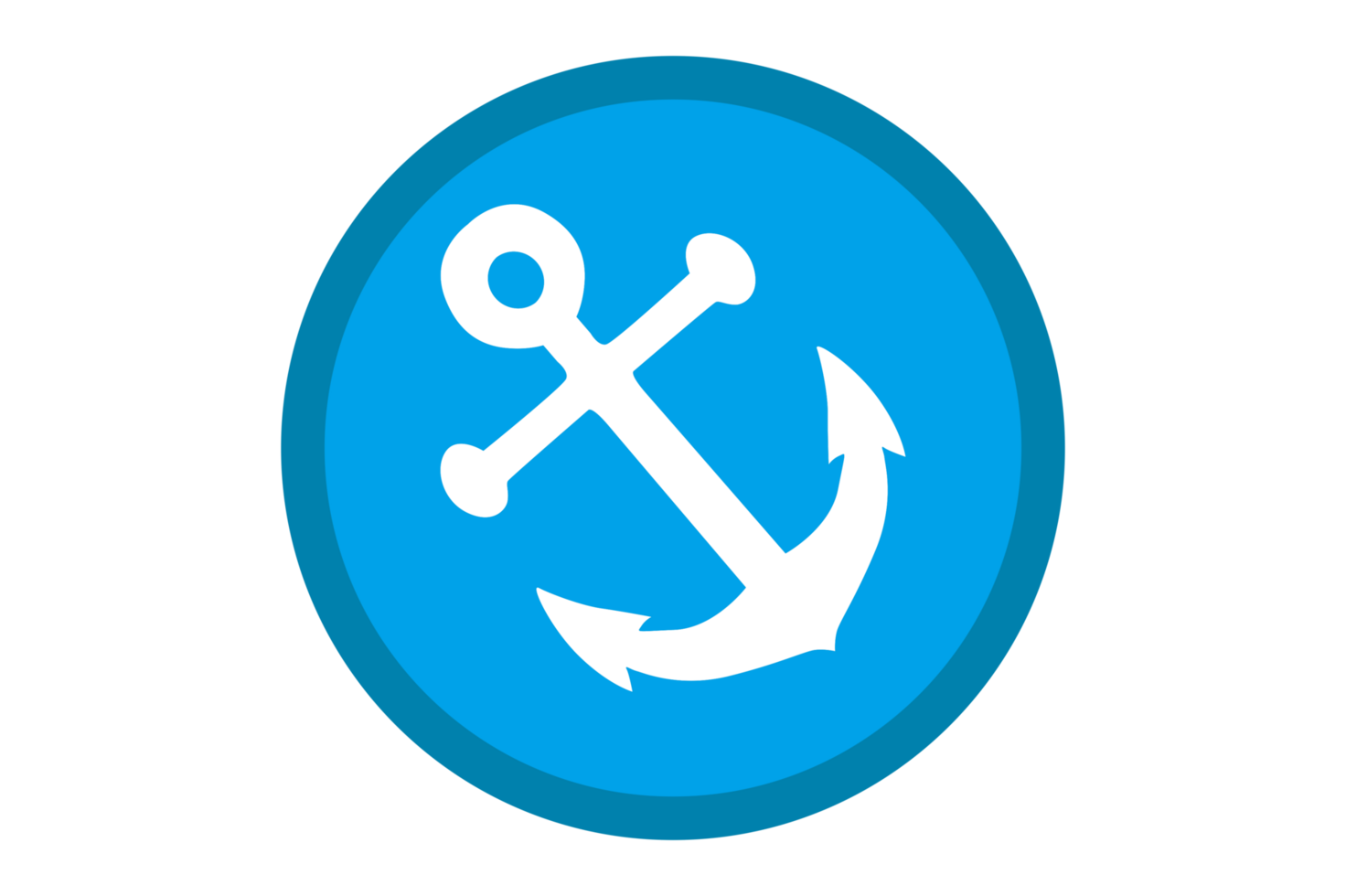 Blue Navy Anchor Logo icon With Transparent Background 24033448 PNG