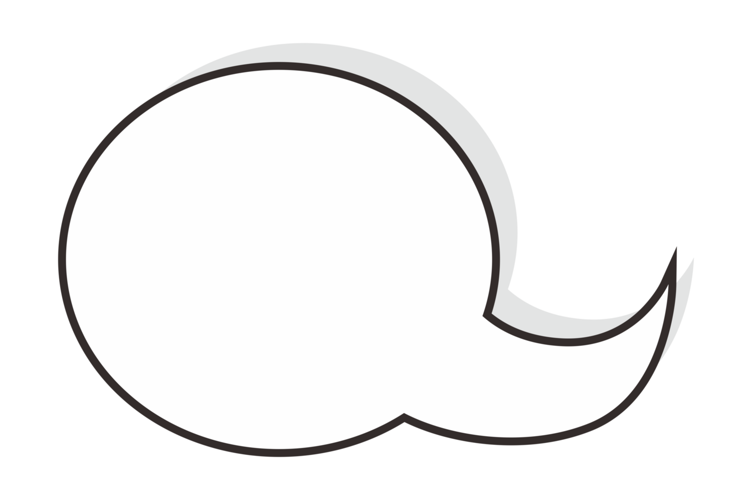 White chat balloon With Transparent Background png