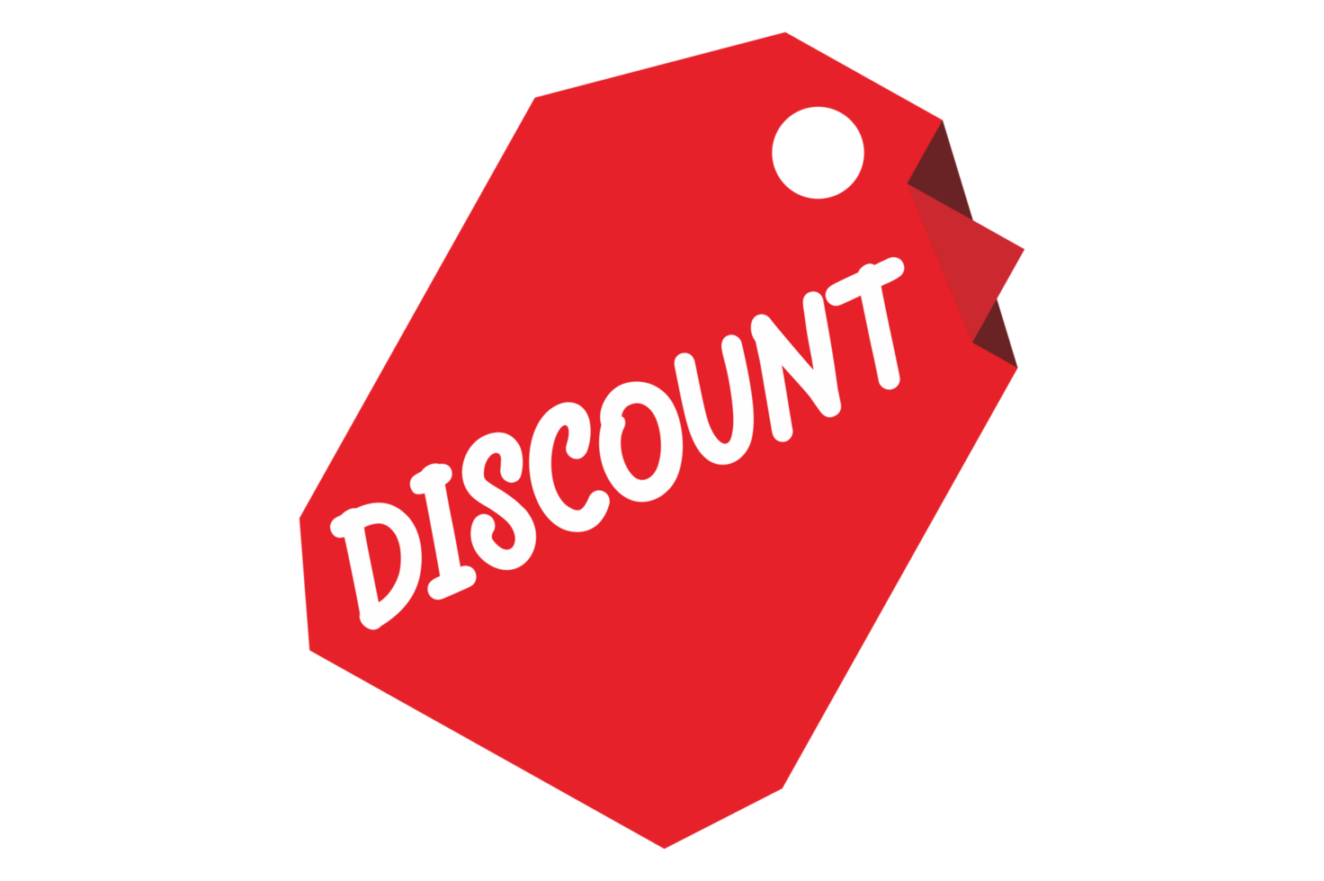 Red Discount Label Tag With Transparent Background png