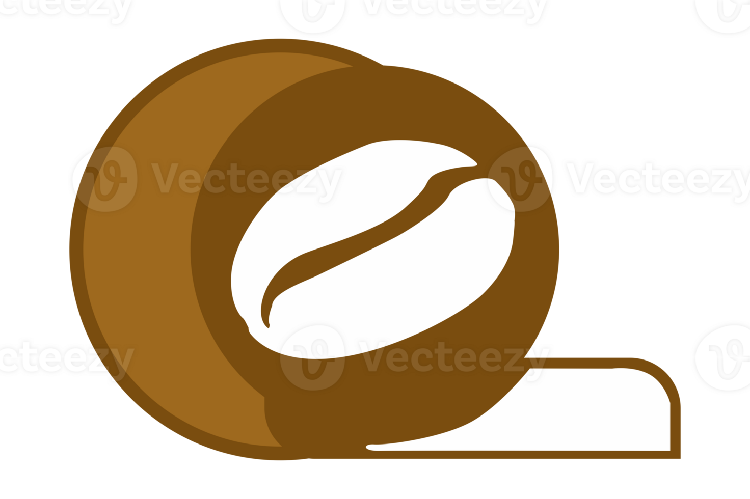 Coffee Bean Logo On Transparent Background png
