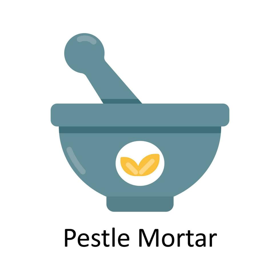 Pestle Mortar vector Flat Icon Design illustration. Medical and Healthcare Symbol on White background EPS 10 File