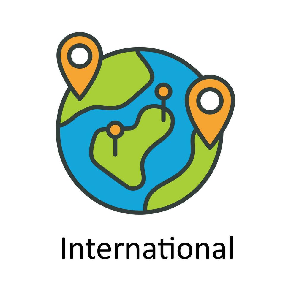 International vector  Fill  outline Icon Design illustration. Taxes Symbol on White background EPS 10 File