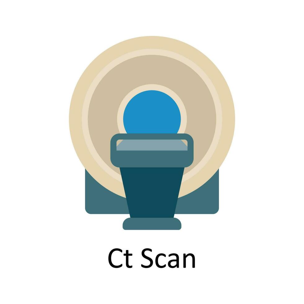 Ct Scan vector Flat Icon Design illustration. Medical and Healthcare Symbol on White background EPS 10 File