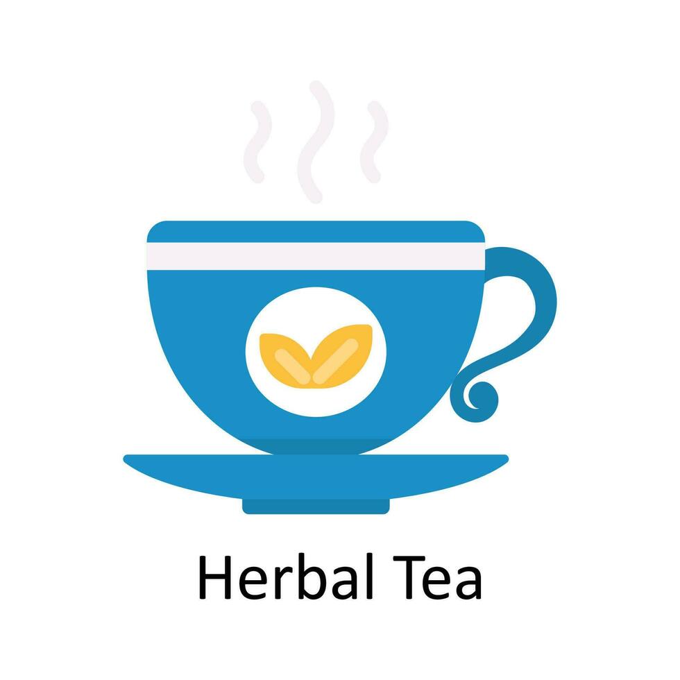 Herbal Tea vector Flat Icon Design illustration. Medical and Healthcare Symbol on White background EPS 10 File