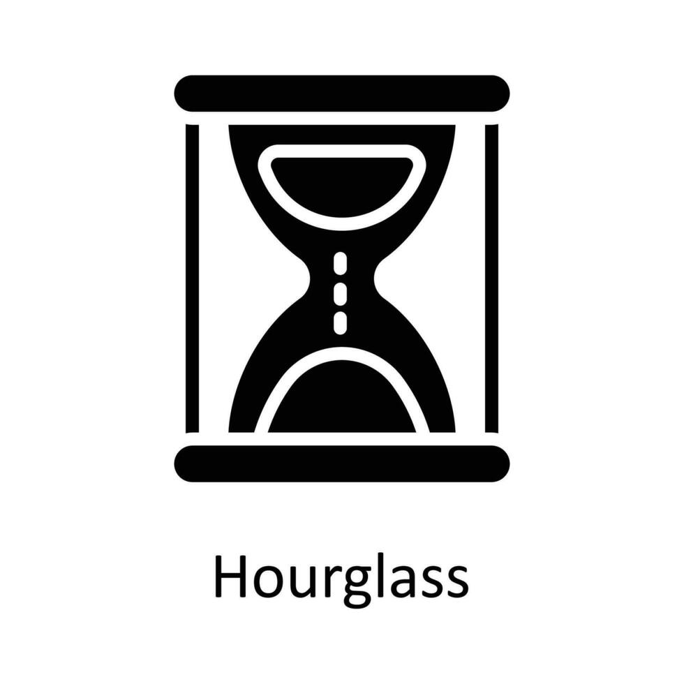 Hourglass  vector  Solid Icon Design illustration. Time Management Symbol on White background EPS 10 File