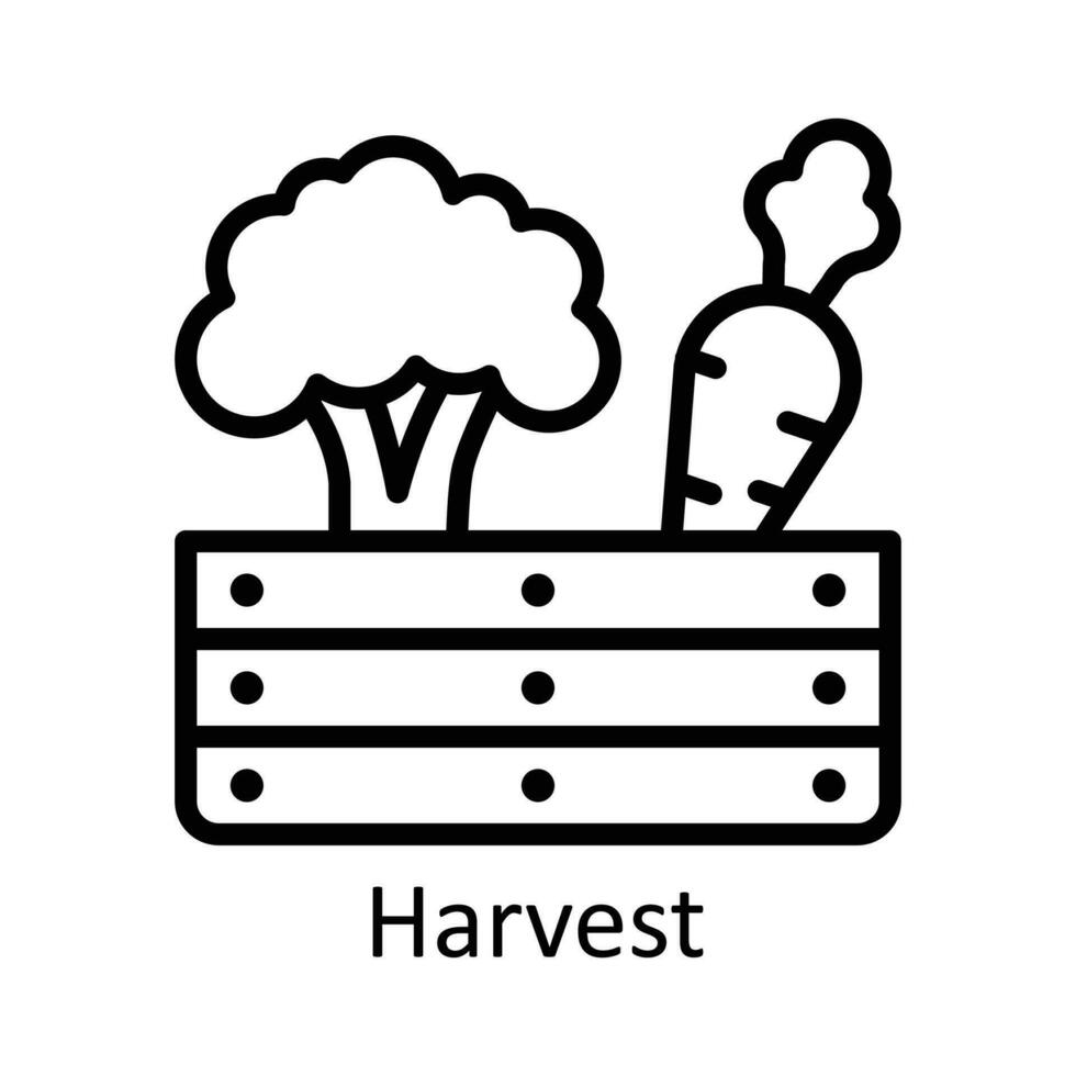 Harvest  vector    outline Icon Design illustration. Agriculture  Symbol on White background EPS 10 File