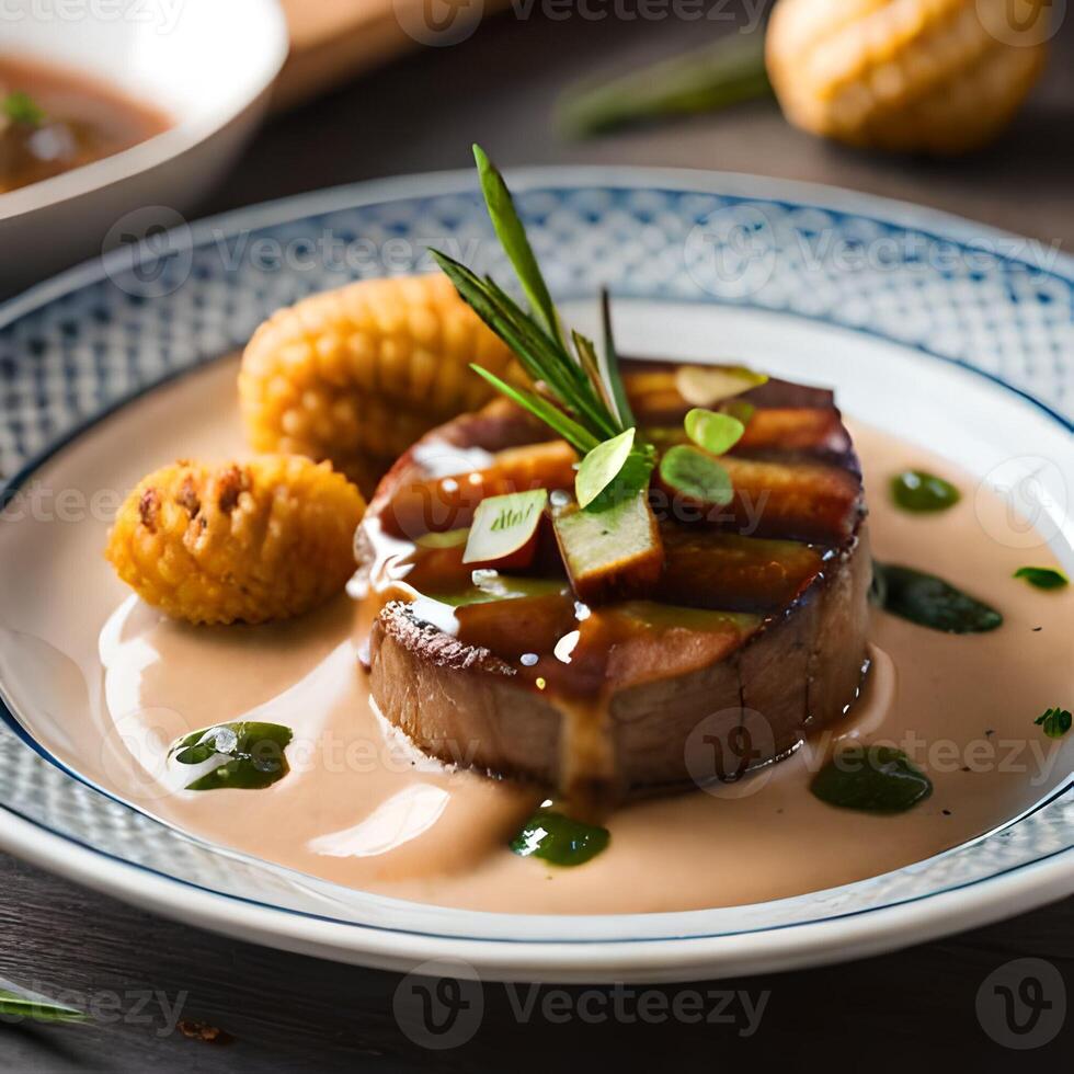 Delicious steak with a mushroom sauce, pro photo